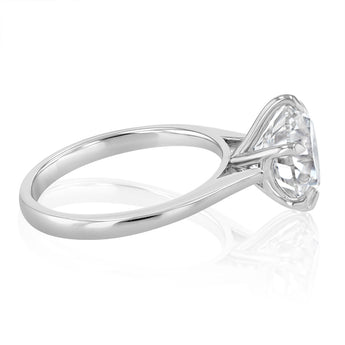 Luminesce Lab Grown 4 Carat Diamond Solitaire Ring in Sterling Silver