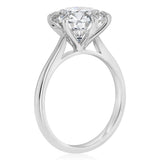Luminesce Lab Grown 4 Carat Diamond Solitaire Ring in Sterling Silver