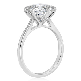 Luminesce Lab Grown 4 Carat Diamond Solitaire Ring in Sterling Silver