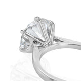 Luminesce Lab Grown 4 Carat Diamond Solitaire Ring in Sterling Silver
