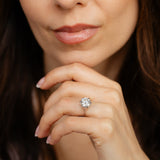 Luminesce Lab Grown 4 Carat Diamond Solitaire Ring in Sterling Silver