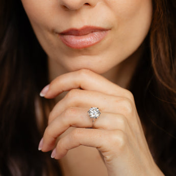 Luminesce Lab Grown 4 Carat Diamond Solitaire Ring in Sterling Silver