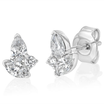 Luminesce Lab Grown 1/2 Carat Diamond Stud Earrings in 9ct White Gold
