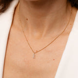 Personalised 9ct Yellow Gold Initial E Pendant with Luminesce Lab Grown Diamonds
