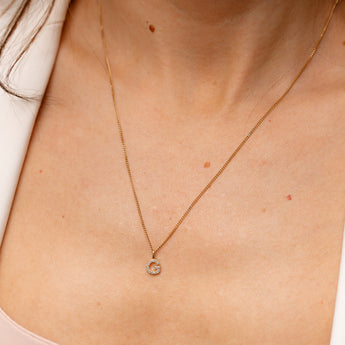 Personalised 9ct Yellow Gold Initial G Pendant with Luminesce Lab Grown Diamonds