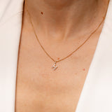 Personalised 9ct Yellow Gold Initial H Pendant with Luminesce Lab Grown Diamonds