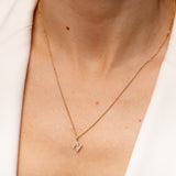 Personalised 9ct Yellow Gold Initial N Pendant with Luminesce Lab Grown Diamonds