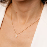 Personalised 9ct Yellow Gold Initial X Pendant with Luminesce Lab Grown Diamonds