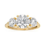 Luminesce Lab Grown 2.6 Carat Diamond Trilogy Ring in 9ct Yellow Gold