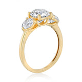 Luminesce Lab Grown 2.6 Carat Diamond Trilogy Ring in 9ct Yellow Gold