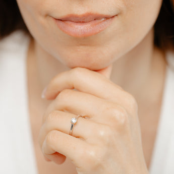 Luminesce Lab Grown 1/3 Carat Diamond Solitaire Ring in 9ct Yellow Gold and Sterling Silver