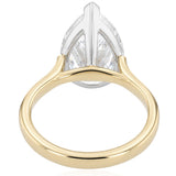 Luminesce Lab Grown 5 Carat Diamond Pear Solitaire Ring in 9ct Yellow and White Gold