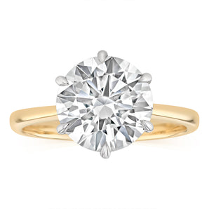 Luminesce Lab Grown 4 Carat Diamond Solitaire Ring in 9ct Yellow Gold