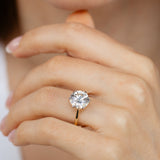 Luminesce Lab Grown 4 Carat Diamond Solitaire Ring in 9ct Yellow Gold