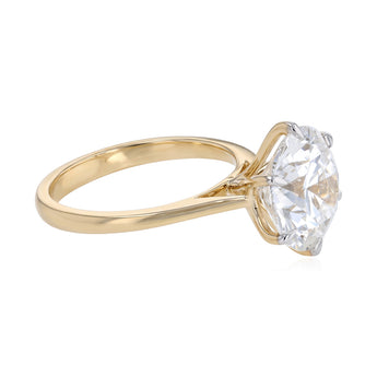 Luminesce Lab Grown 5 Carat Diamond Brilliant Solitaire Ring in 9ct Yellow Gold