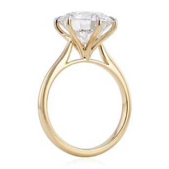 Luminesce Lab Grown 5 Carat Diamond Brilliant Solitaire Ring in 9ct Yellow Gold