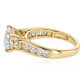 Luminesce Lab Grown 2.9 Carat with 2 Carat Centre Brilliant Diamond Bridal Set in 9ct Yellow Gold