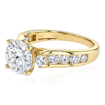 Luminesce Lab Grown 2.9 Carat with 2 Carat Centre Brilliant Diamond Bridal Set in 9ct Yellow Gold