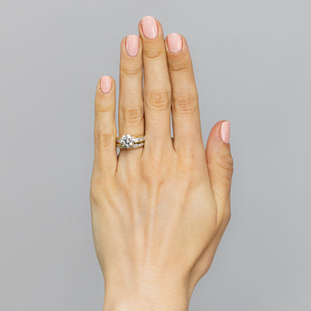 Luminesce Lab Grown 2.9 Carats with 2 Carats Centre Brilliant Diamond Bridal Set in 9ct Yellow Gold