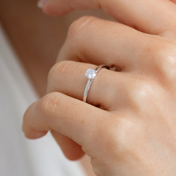 Luminesce Lab Grown 1/3 Carat Diamond Solitaire Ring in Sterling Silver