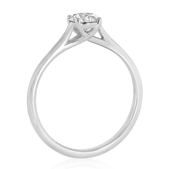 Luminesce Lab Grown 1/2 Carat Diamond Solitaire Ring in Sterling Silver