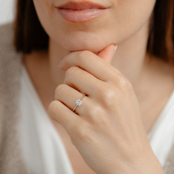 Luminesce Lab Grown 1/2 Carat Diamond Solitaire Ring in Sterling Silver