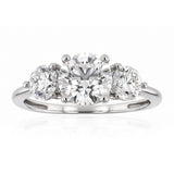Luminesce Lab Grown 2.60 Carat Diamond Trilogy Ring in Sterling Silver