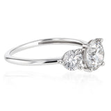 Luminesce Lab Grown 2.60 Carat Diamond Trilogy Ring in Sterling Silver