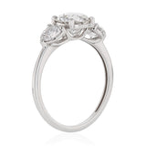 Luminesce Lab Grown 2.60 Carat Diamond Trilogy Ring in Sterling Silver