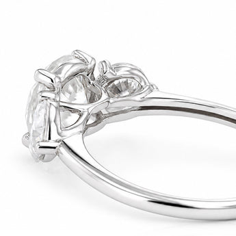 Luminesce Lab Grown 2.60 Carat Diamond Trilogy Ring in Sterling Silver