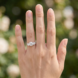 Luminesce Lab Grown 2.60 Carat Diamond Trilogy Ring in Sterling Silver