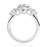 Luminesce Lab Grown 2.60 Carat Diamond Trilogy Ring in Sterling Silver