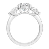 Luminesce Lab Grown 2.60 Carat Diamond Trilogy Ring in Sterling Silver