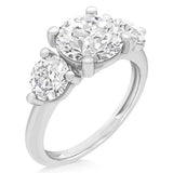 Luminesce Lab Grown 2.60 Carat Diamond Trilogy Ring in Sterling Silver