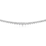 Luminesce Lab Grown 3 Carat Graduated 43cm Tennis Necklace in Sterling Silver