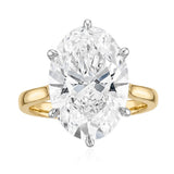 Luminesce Lab Grown 10 Carat Diamond Oval Solitaire Ring in 9ct Yellow Gold