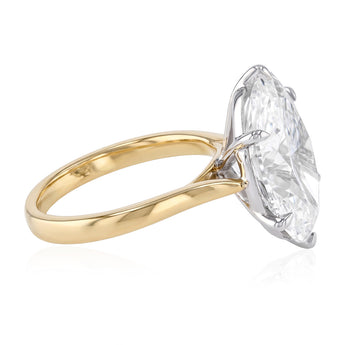 Luminesce Lab Grown 10 Carat Diamond Oval Solitaire Ring in 9ct Yellow Gold