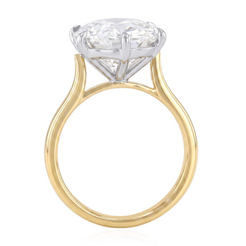 Luminesce Lab Grown 10 Carat Diamond Oval Solitaire Ring in 9ct Yellow Gold