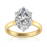Luminesce Lab Grown 10 Carat Diamond Oval Solitaire Ring in 9ct Yellow Gold