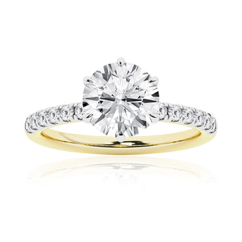 Luminesce Lab Grown 2.50 Carat Diamond Ring in 9ct Yellow Gold