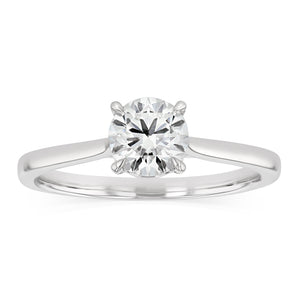 Luminesce Lab Grown 1 Carat Diamond Solitaire Ring in Sterling Silver