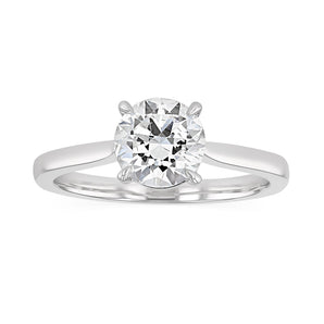 1.50 Carat Lab Diamond Billiant Cut Solitaire Ring in Sterling Silver