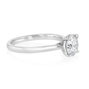 1.50 Carat Lab Diamond Billiant Cut Solitaire Ring in Sterling Silver