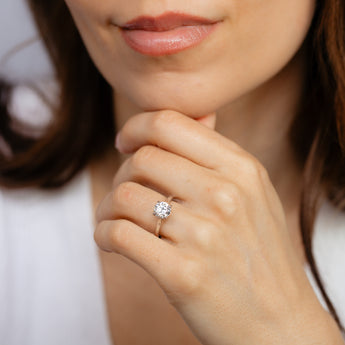 1.50 Carat Lab Diamond Billiant Cut Solitaire Ring in Sterling Silver