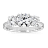 Luminesce Lab Grown 2 Carat Diamond Trilogy Ring in Sterling Silver