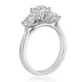 Luminesce Lab Grown 2 Carat Diamond Trilogy Ring in Sterling Silver