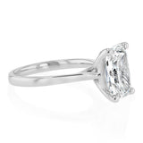 Luminesce Lab Grown 3 Carat Diamond Radiant Solitaire Ring in Sterling Silver