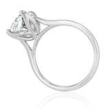 Luminesce Lab Grown 3 Carat Diamond Radiant Solitaire Ring in Sterling Silver