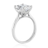 Luminesce Lab Grown 3 Carat Diamond Radiant Solitaire Ring in Sterling Silver