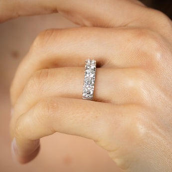 Luminesce Lab Grown 2 Carat Diamond Eternity Ring in Sterling Silver